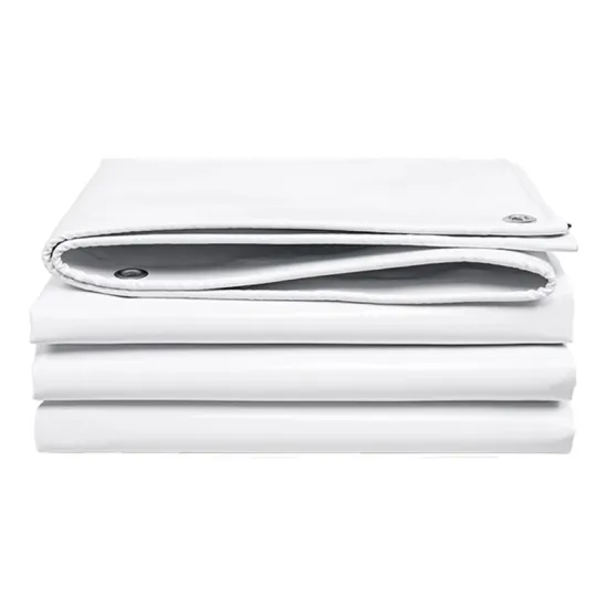 White Heavy Duty Canvas PVC Tarpaulin: Versatile Outdoor Shelter Solution for Camping, Vehicles, and More