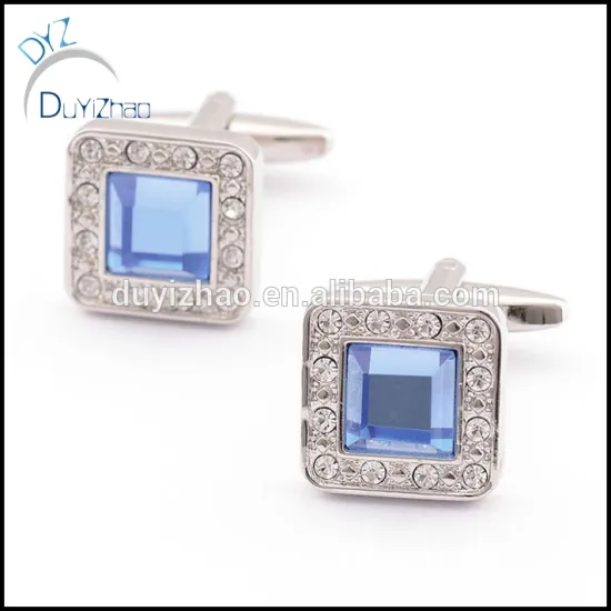 clear cheapest blue stone Cufflink