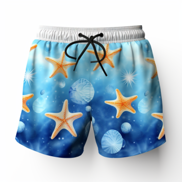 Qualität 100% Polyester OEM Color Beach Shorts wasserdichtes festes Muster für die Sommersaison