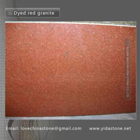 G655 Dyed red granite