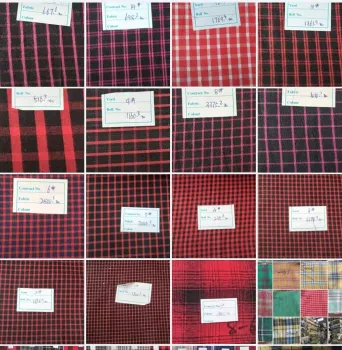 Soft and Stretchy Yarn-Dyed Checked Cotton Fabric for Apparel and Accessories