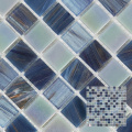 Золотая линия туманности Изумрудная голубая роскошная мозаичная плитка