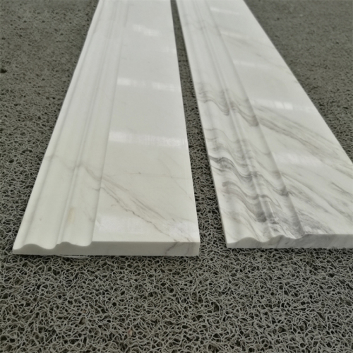 Pierre de frontière de plancher de marbre de Volakas de prix blanc