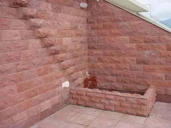 Wall of stone Granite