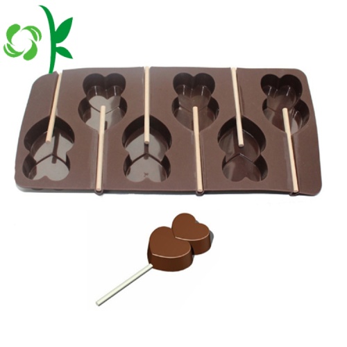 Moldes de doces de chocolate em forma de coração