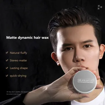QUANSHI Matte Hair Wax Hair Mud Men Natural Fluffy Styling Hair Cream Fragrance Long Lasting Setting Hair Styling Products