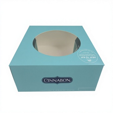 Premium Paper Cake Box with Clear Display Window