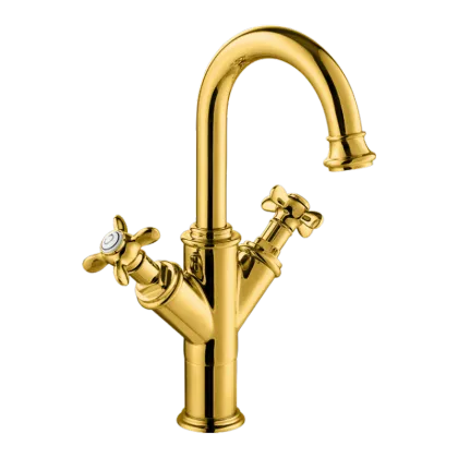 Double lever high rise basin mixer