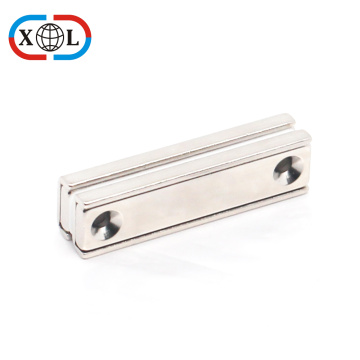 Powerful Rectangular Neodymium Magnet with Countersunk Hole