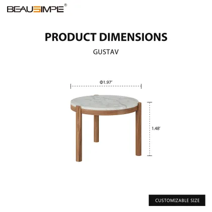 Gustav Series Premium Coffee Table with Marble Top