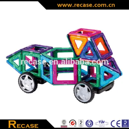 DIY plastic magnetic toy, playmags building block, magformer toy