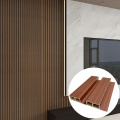 Fireproof L Louvers Dekorasi Indoor WPC Wall Cladding