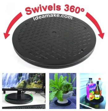 Multi Purpose 360 degrees 2 ways Swivel Plate TV Speaker Cake Plant Stand Max 30Kgs