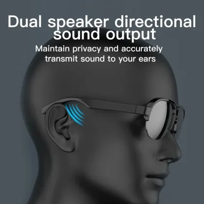 F08 Glasses: Bone Conduction Earphone Glasses with Bluetooth Wireless Audio