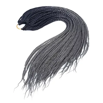 private label Ombre Box Braids Crochet Braids Hair Extensions 24inch Ombre Synthetic Pre-Braided Braiding Hair Crochet Hair