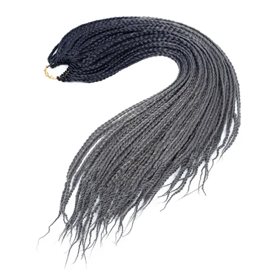private label Ombre Box Braids Crochet Braids Hair Extensions 24inch Ombre Synthetic Pre-Braided Braiding Hair Crochet Hair