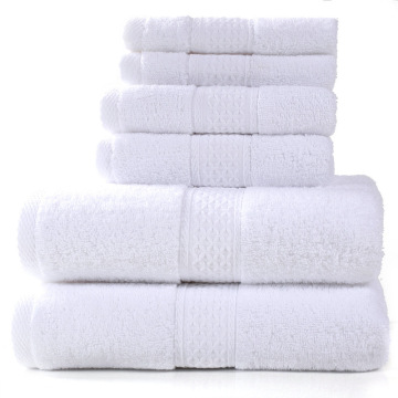 70x140 cm weiße Baumwolle Terry Handtuchset - Hotelbad und Gesicht Handtücher