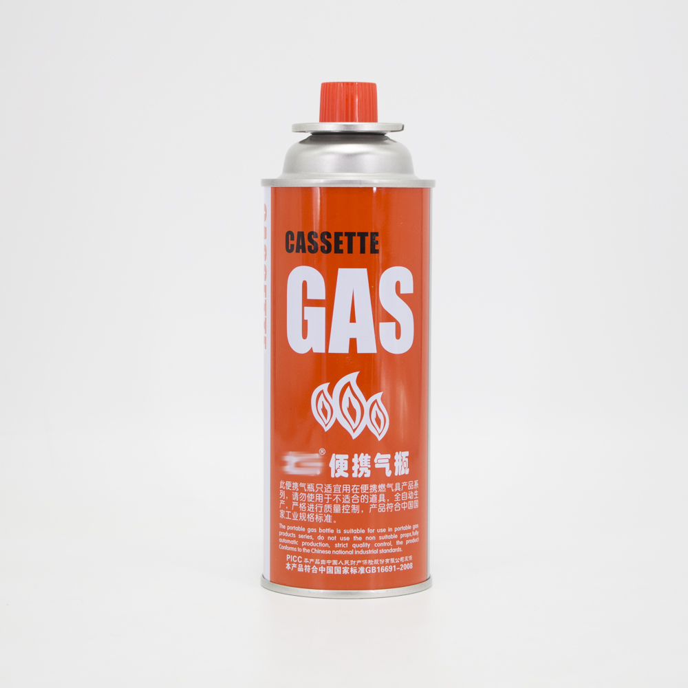 227g refillable aerosol camping butane gas cartridge can