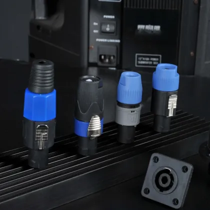 Professional Audio Speaker Wire Connectors: Speakon Female and Male Plugs for Audio & Video Accessories