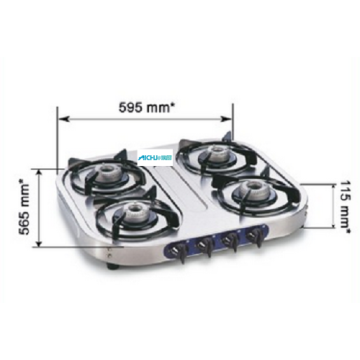 4 Alloy Burners Stainless Steel Gas Stove