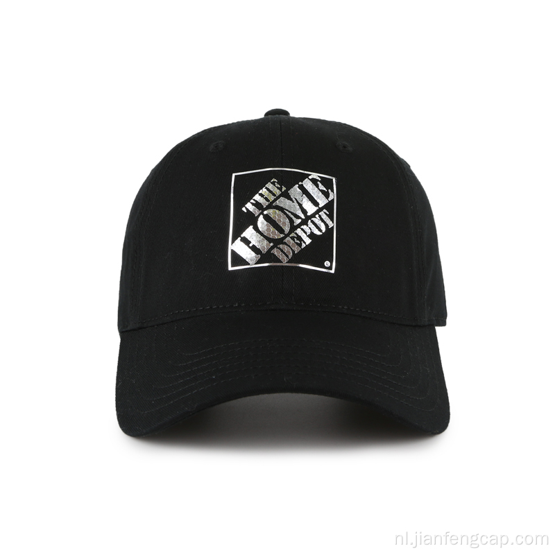 katoenen twill dad hat Met zilverfoliedruk