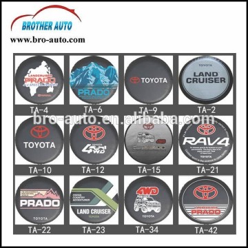 Hot sell good quality 15-17 inch PVC PU leather land cruiser spare tyre cover