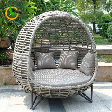Aluminum Rattan Garden Sun Lounger Day Bed for Sale