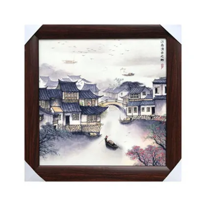 Customized Chinese Hand-Painted Porcelain Wall Paintings for Bedroom - Jingdezhen Ceramic Wholesale