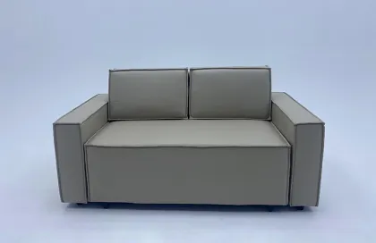 Convertible Leather Sofa Bed Opens in One Step
