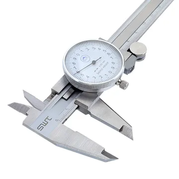 6" 0-150mm/0.02 Dial Caliper Shock-proof Stainless Steel Vernier Caliper Measurement Gauge Metric Measuring Tool