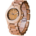 Relojes de madera con correa de madera empalmada