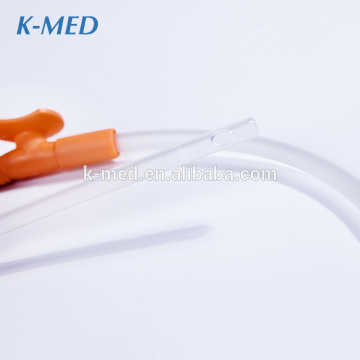 Disposable closed thumb control suction catheter tube