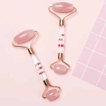 Wholesale Natural Stone Rollers: Rose Quartz & Jade for Anti-Aging