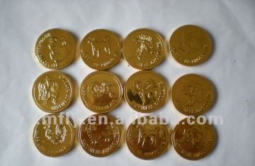Gold coin milk chocolate candy