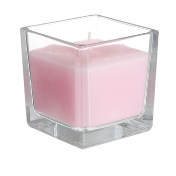 Square Shaped Aroma Scent Glass Clear Candles