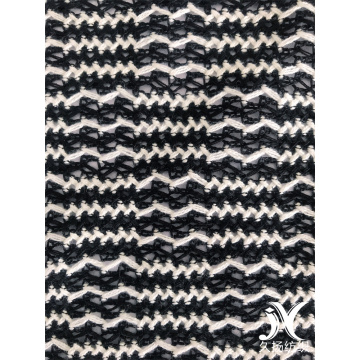Wholesale Black White Wave Polyester Cotton Sweater Fabrics