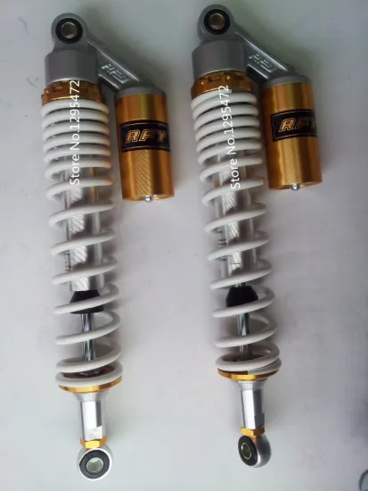 new 400mm 15.75" Motorcycle 8mm spring Air Shock Absorber for Yamaha YFZ450 Raptor 700 660 Banshee ATV color white+silver+gold