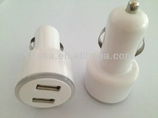 Bullet Sahpe 5V 3100mA Mini Dual USB Car Charger