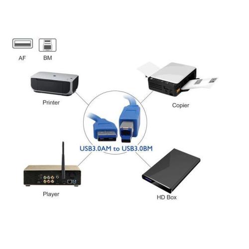 Conector de cabo de impressora USB 3.0