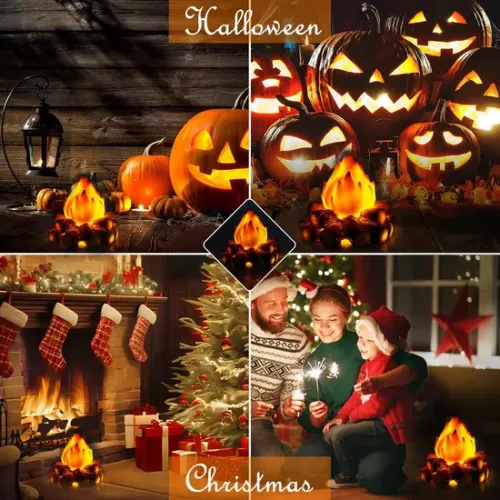 Уютный электрический кострой свет для праздничных украшений