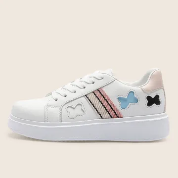2021 side webbing design butterfly shape lady shoes