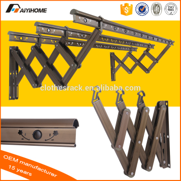 Hot sale folding clothes drying rack,2015 new arrival wall mounted clothes hanger rack,aluminium hanging clothes drying rack