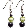 Hematite Earring With 925 Yellowgreen Silver Hook