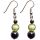 Hematite Earring With 925 Yellowgreen Silver Hook