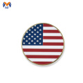 Personalized gold challenge coin flag