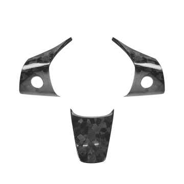 Forged Carbon Fiber Interior Steering Wheel Cover Trim for Tesla Model 3 and Y