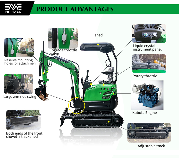 1 3ton Hydraulic Rubber Crawler Mini Excavator