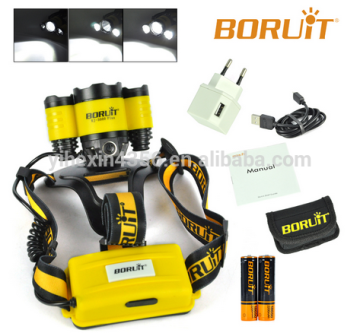 New model RJ-3000 plus 5000 Lumens Super Bright T6 LED Headlamp With SOS Whistle