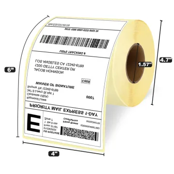 500pcs 100*150mm Thermal Label Adhesive Sticker Roll
