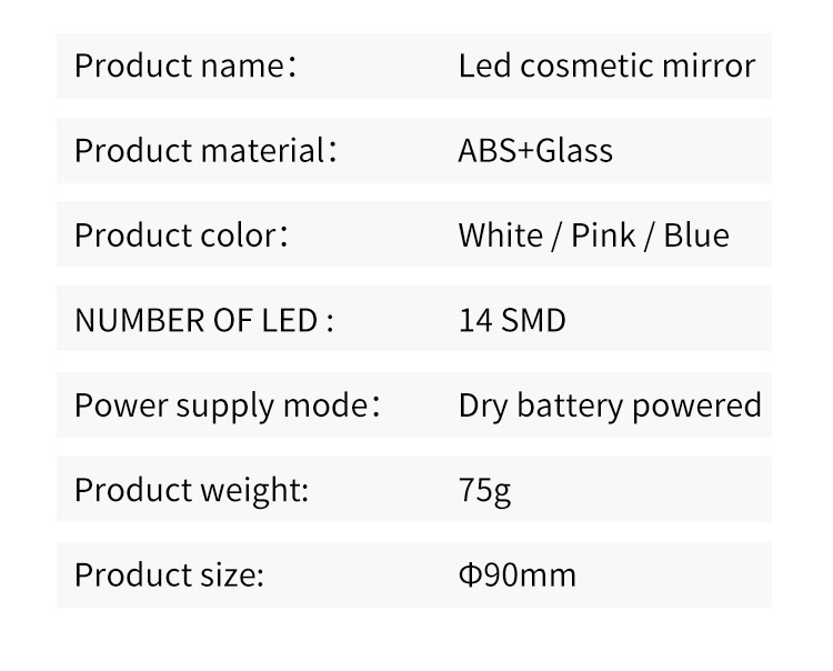 Professional Factory Price Beauty Supply Makeup Mirror With Light